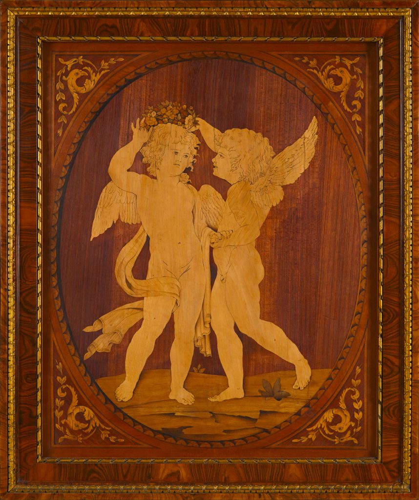 Giuseppe Maggiolini quadro intarsiato amorini